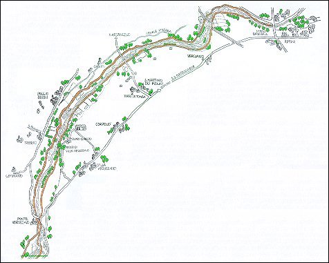 Percorso ciclistico lungo il Marecchia