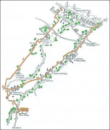 Percorso ciclistico nella Valle del Ventena